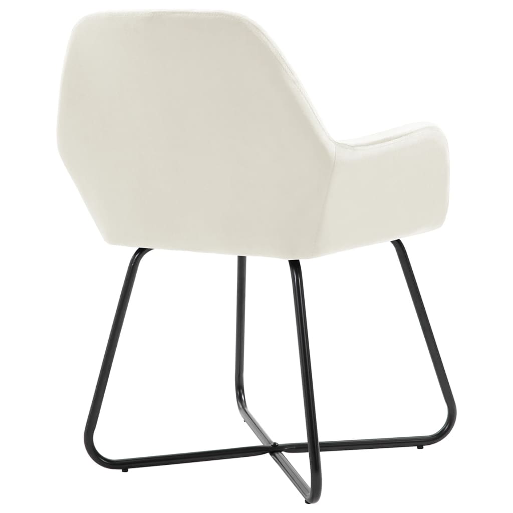 vidaXL Dining Chairs 2 pcs Cream Velvet