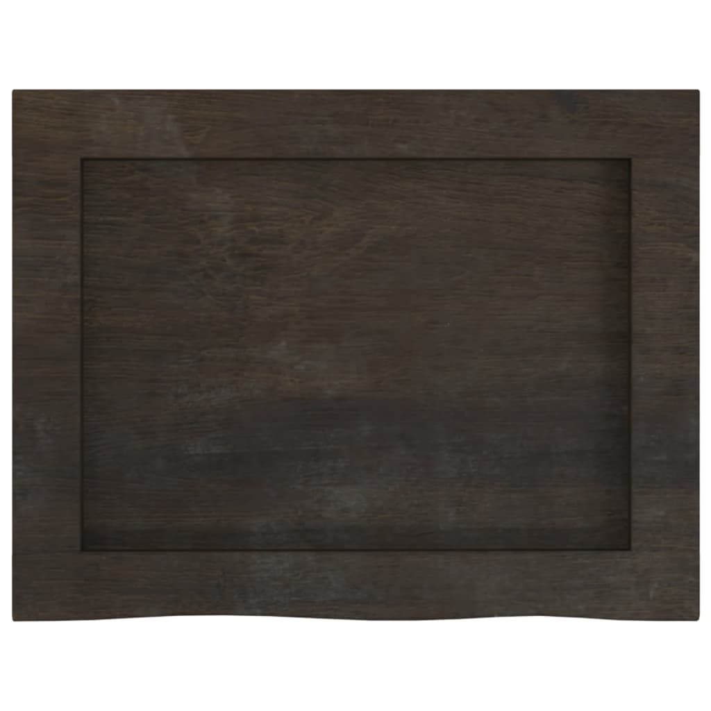 vidaXL Bathroom Countertop Dark Brown 40x30x(2-4) cm Treated Solid Wood