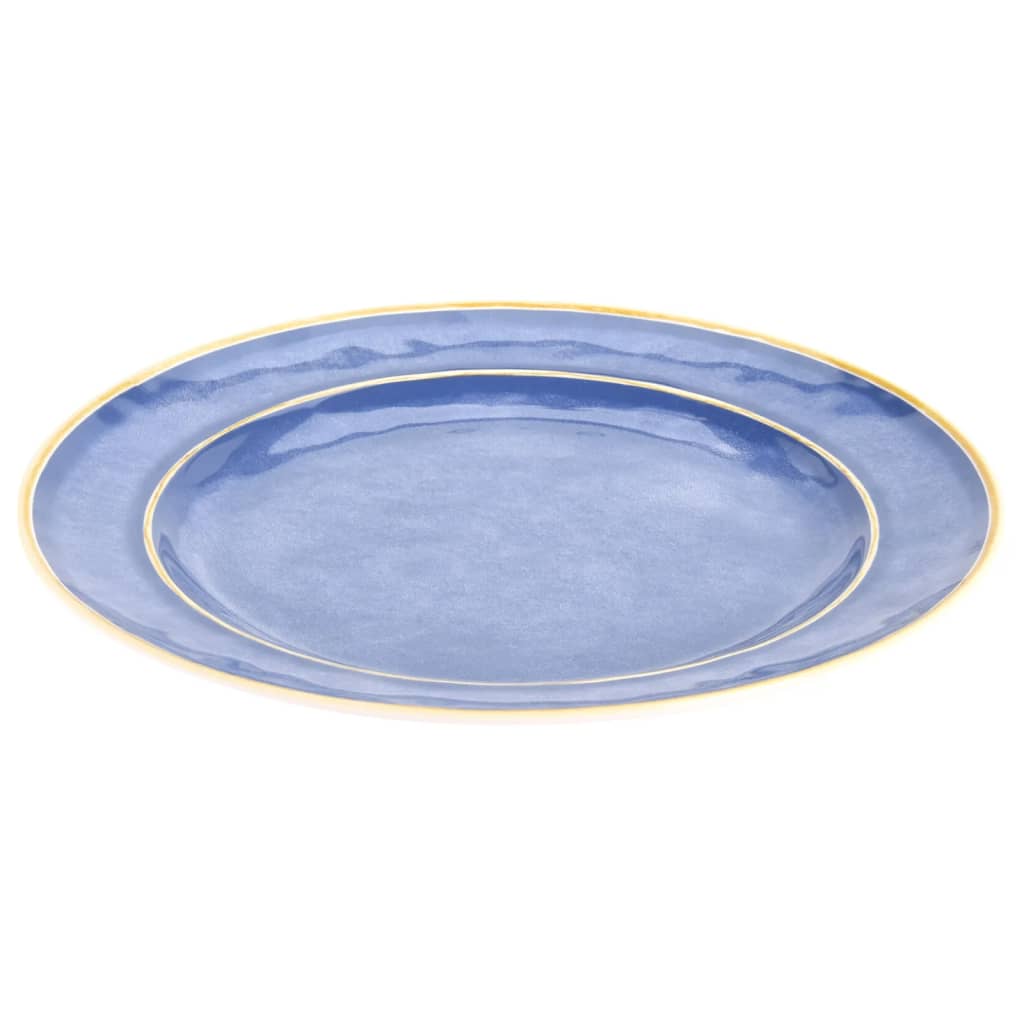 Redcliffs 12 Piece Camping Tableware Set Melamine Blue