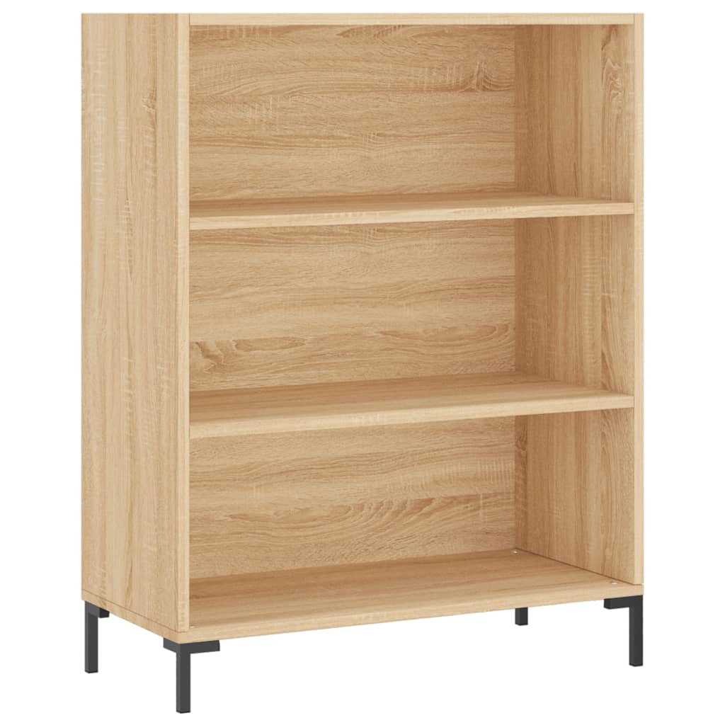 vidaXL Bookcase Sonoma Oak 69.5x32.5x90 cm Engineered Wood