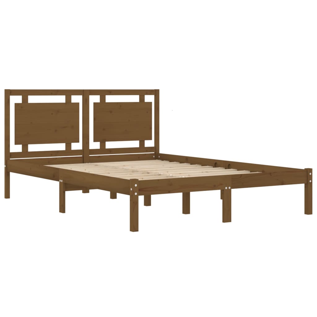 vidaXL Bed Frame without Mattress Honey Brown 120x200 cm Solid Wood