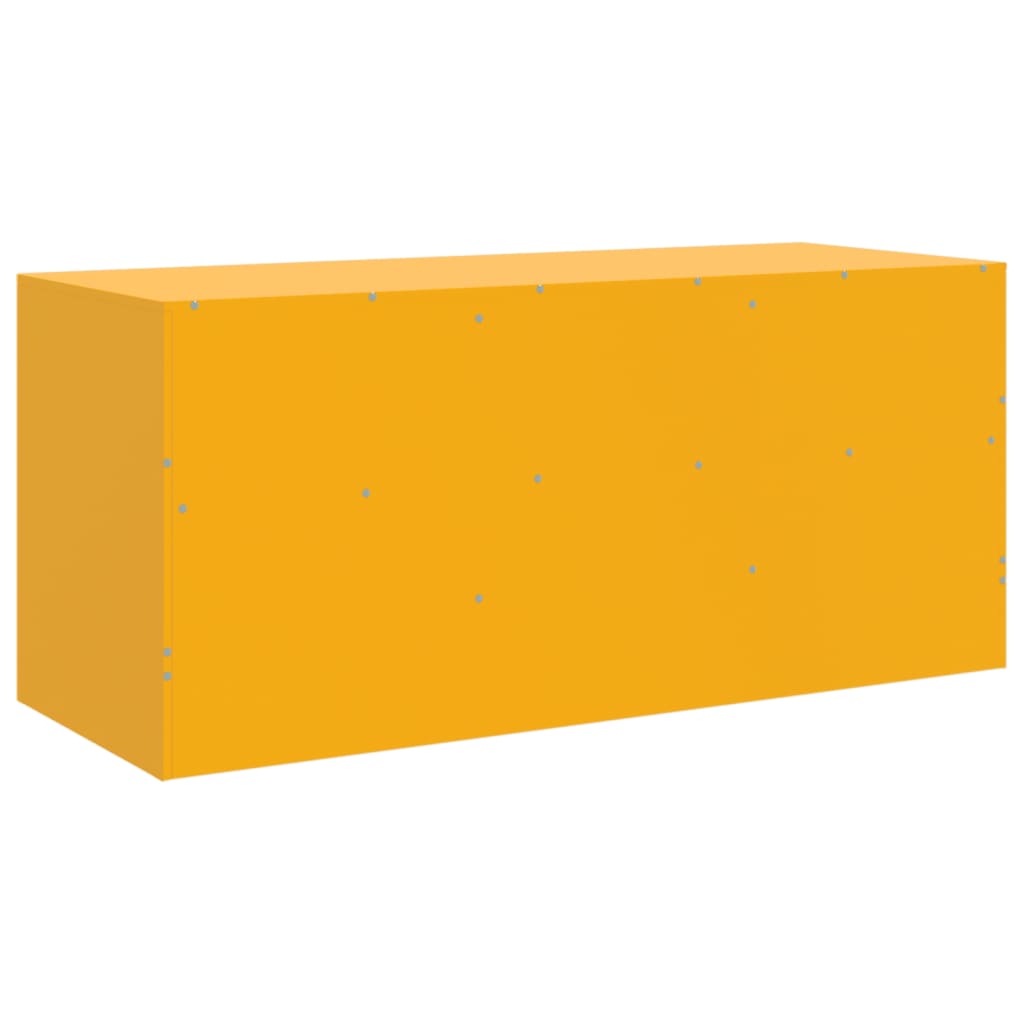 vidaXL TV Cabinet Mustard Yellow 99x39x44 cm Steel