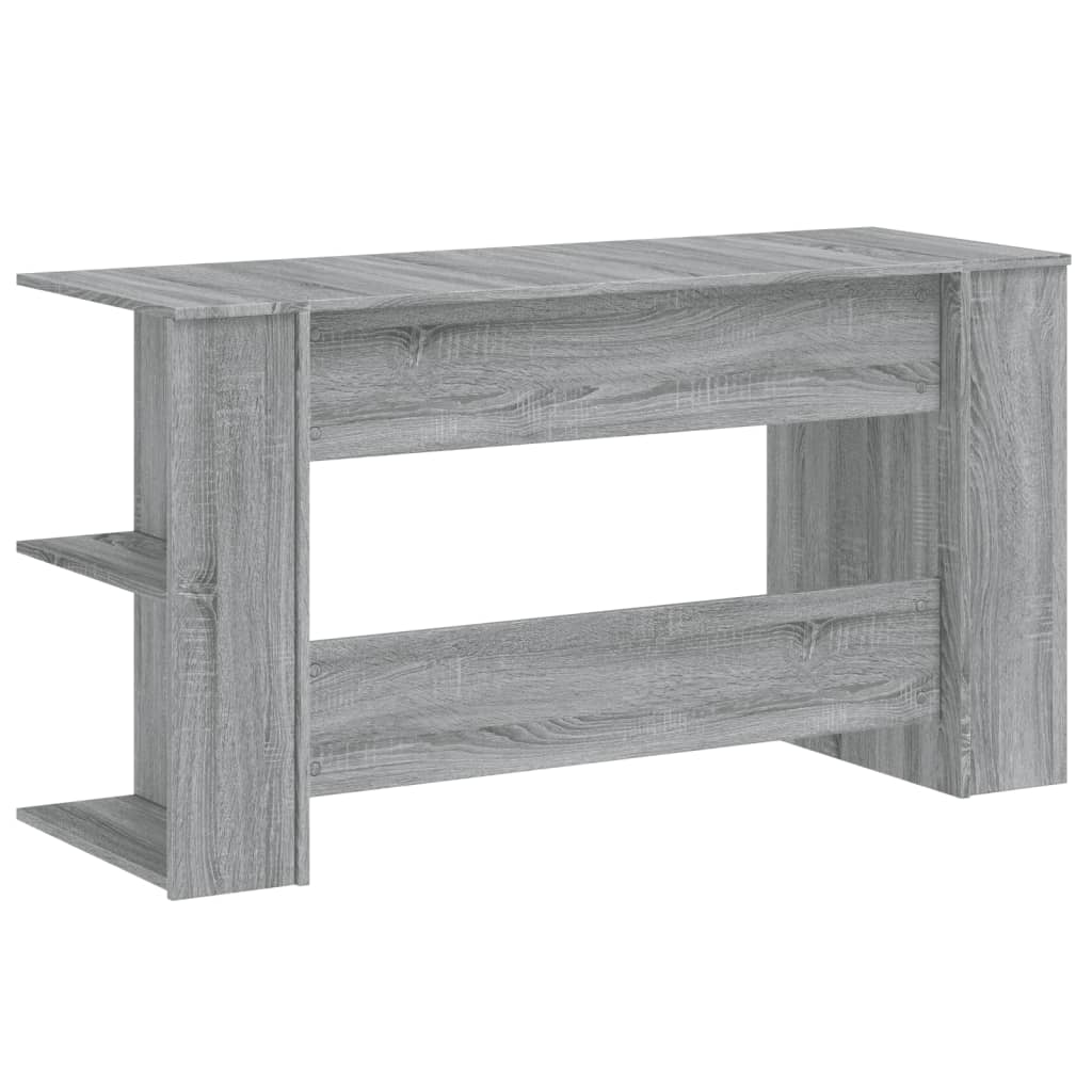 vidaXL Desk Grey Sonoma 140x50x75 cm Engineered Wood