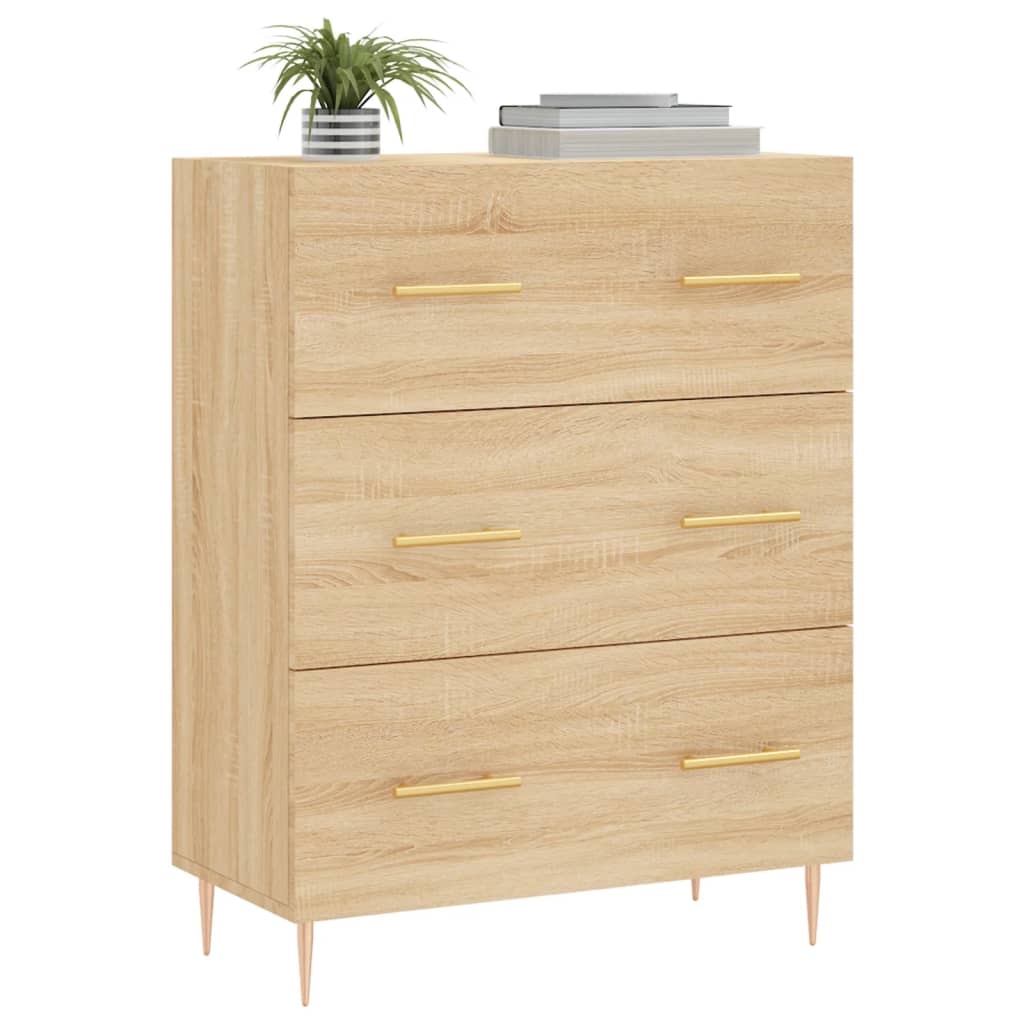 vidaXL Sideboard Sonoma Oak 69.5x34x90 cm Engineered Wood