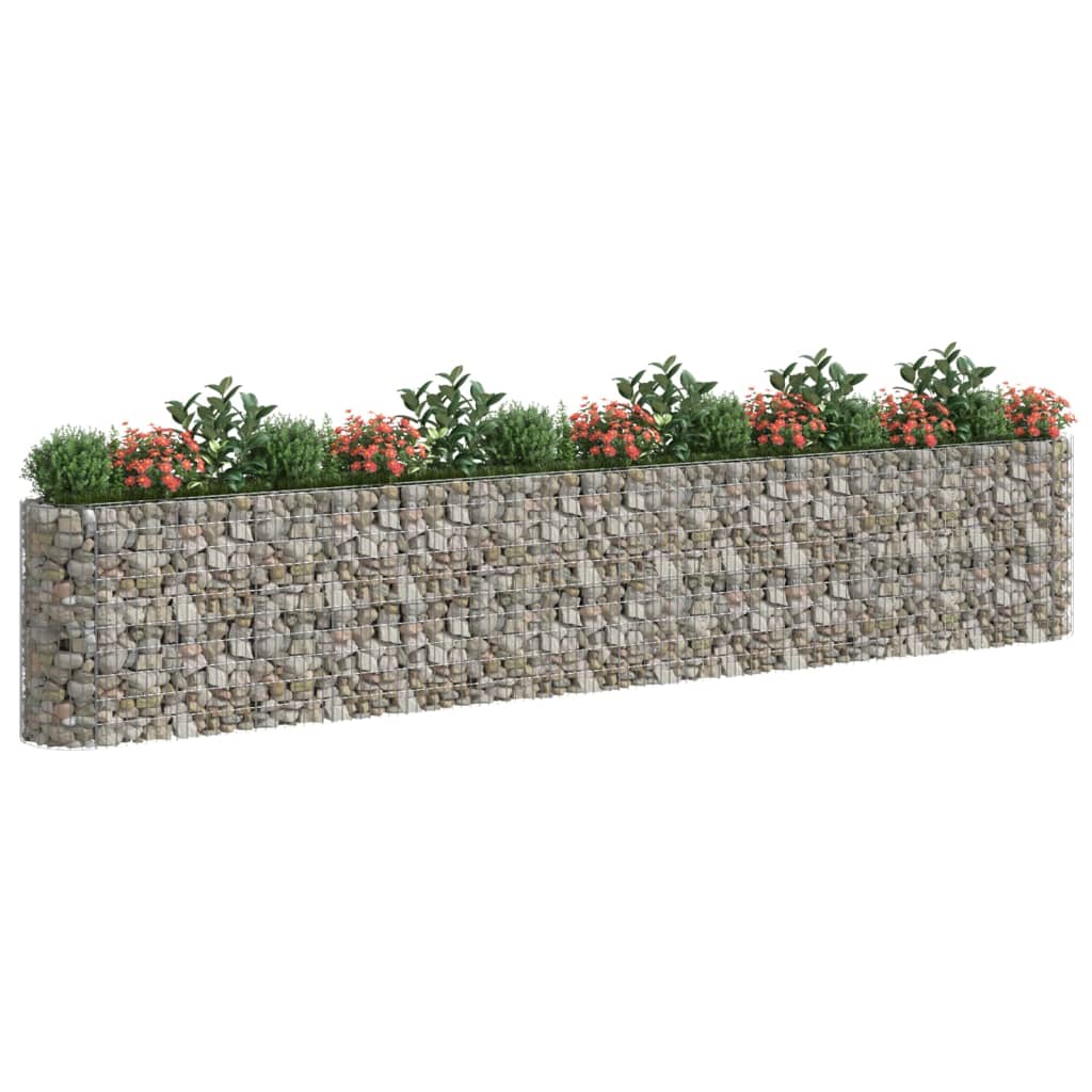 vidaXL Gabion Raised Bed Galvanised Iron 540x50x100 cm