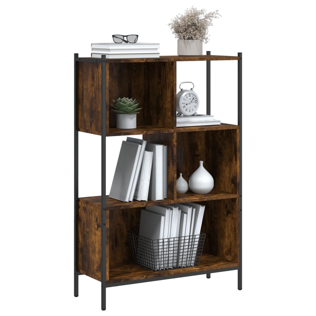 vidaXL Bookcase Smoked Oak 72x28x109 cm Engineered Wood