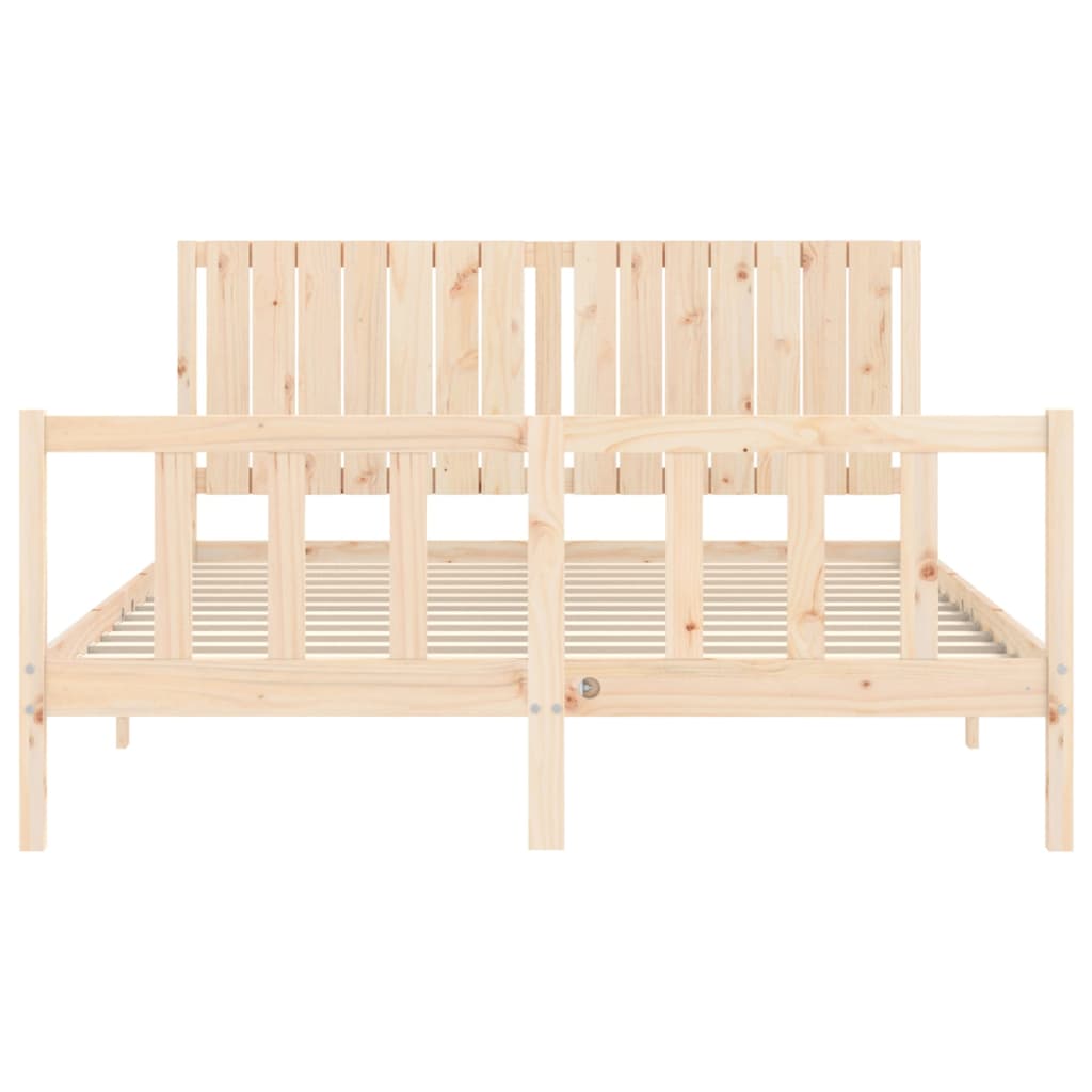 vidaXL Bed Frame without Mattress 160x200 cm Solid Wood Pine