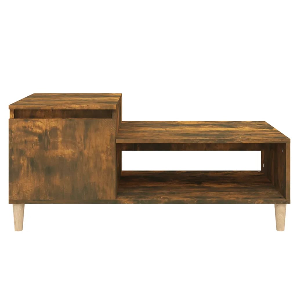 vidaXL Coffee Table Smoked Oak 100x50x45 cm Engineered Wood