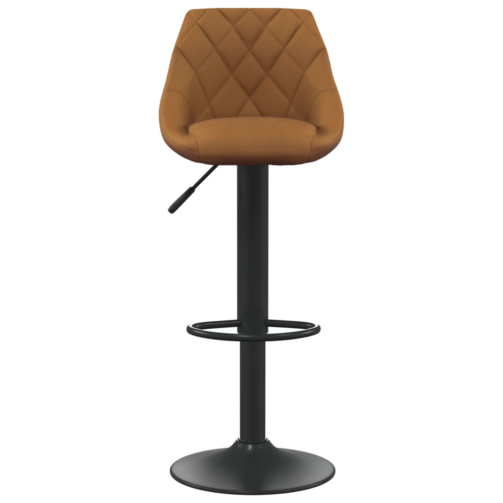 vidaXL Bar Stools 2 pcs Brown Velvet