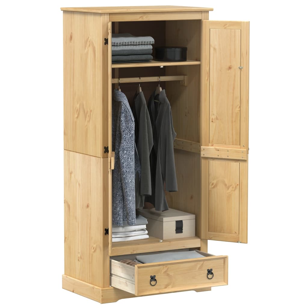 vidaXL Wardrobe Corona 76x50x170 cm Solid Wood Pine