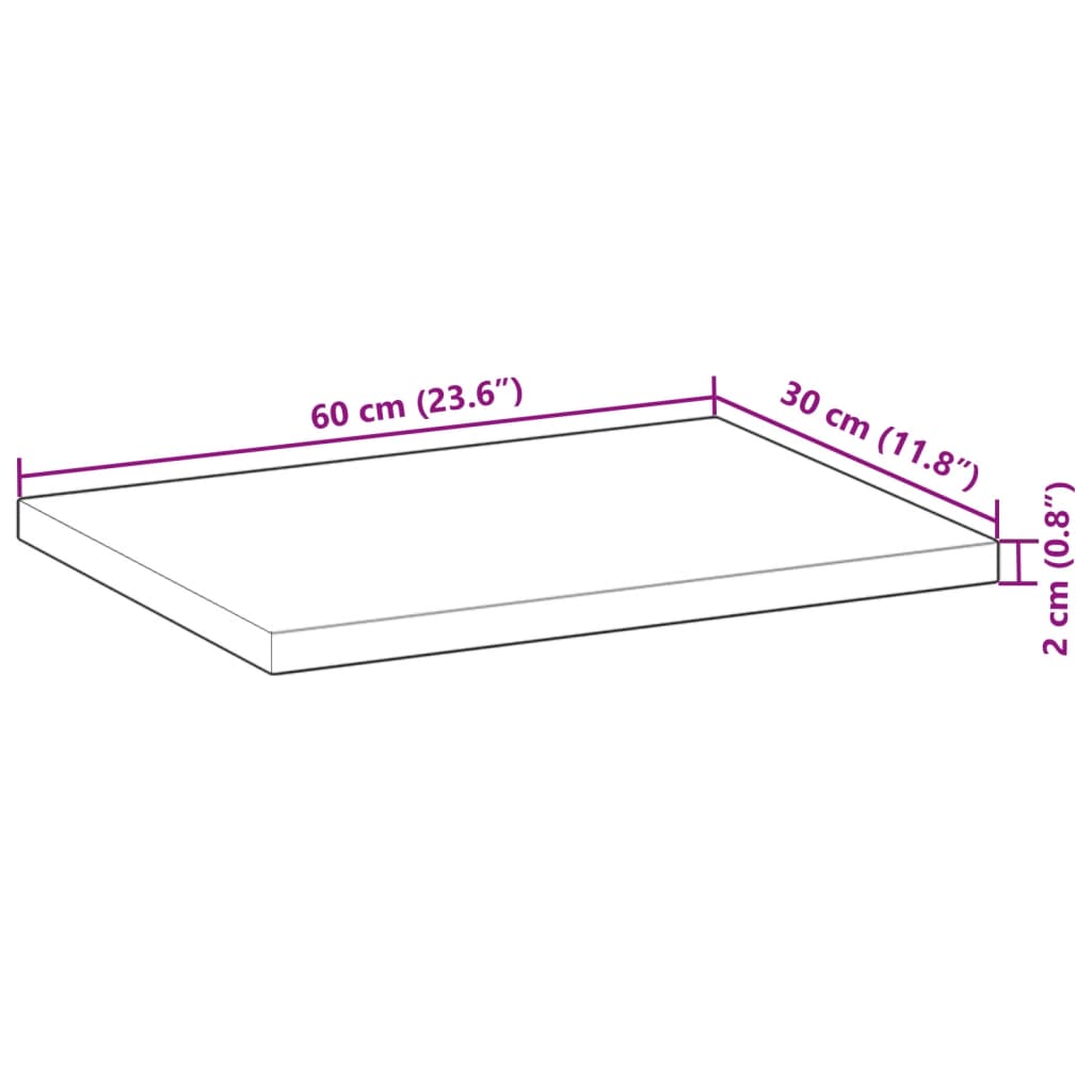 vidaXL Floating Shelves 4 pcs 60x30x2 cm Untreated Solid Wood Acacia