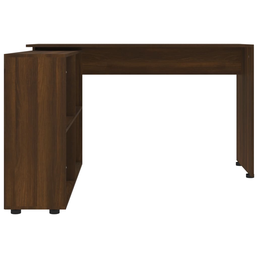 vidaXL Corner Desk Brown Oak Engineered Wood