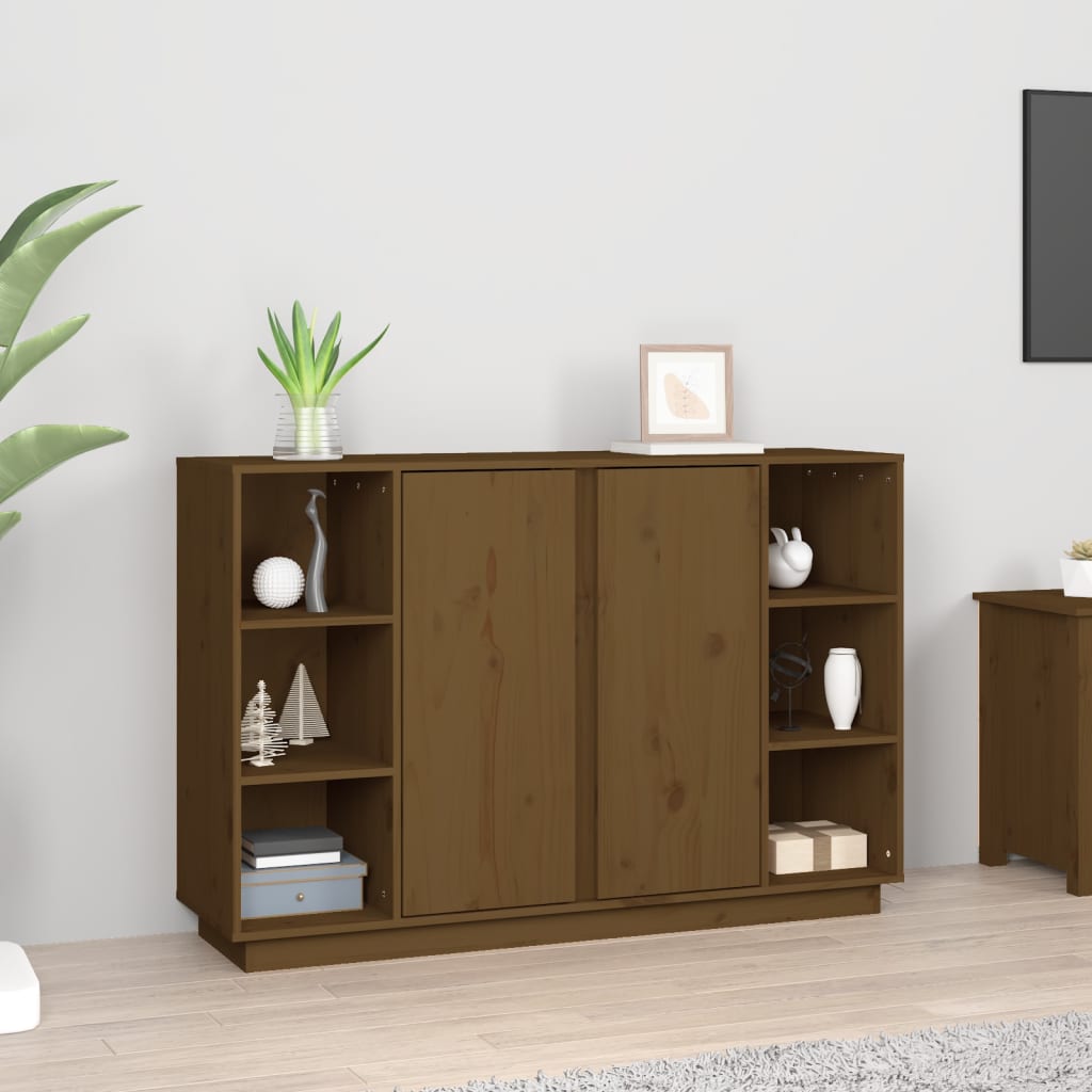 vidaXL Sideboard Honey Brown 120x35x80 cm Solid Wood Pine