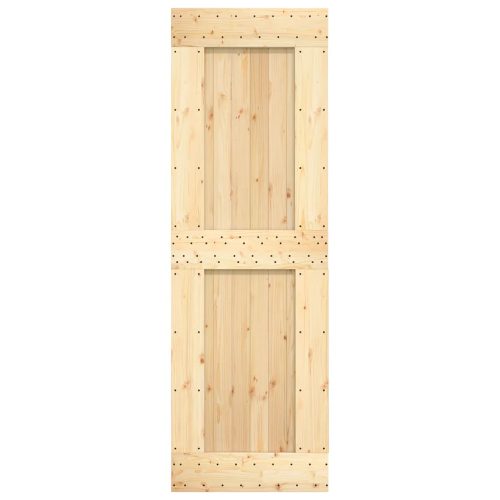 vidaXL Sliding Door with Hardware Set 70x210 cm Solid Wood Pine