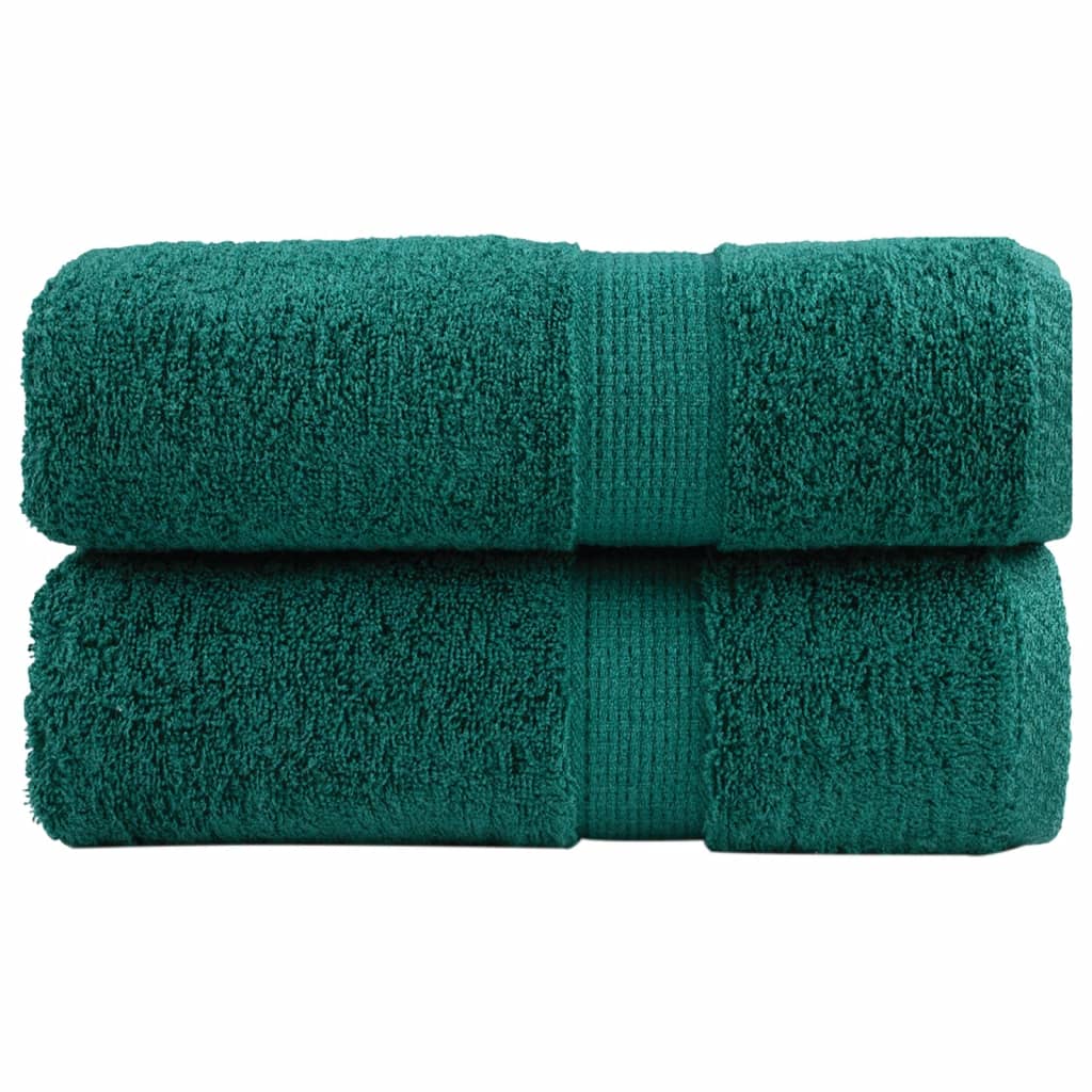 vidaXL Premium Soap Towels SOLUND 2 pcs Green 30x30 cm 600 gsm