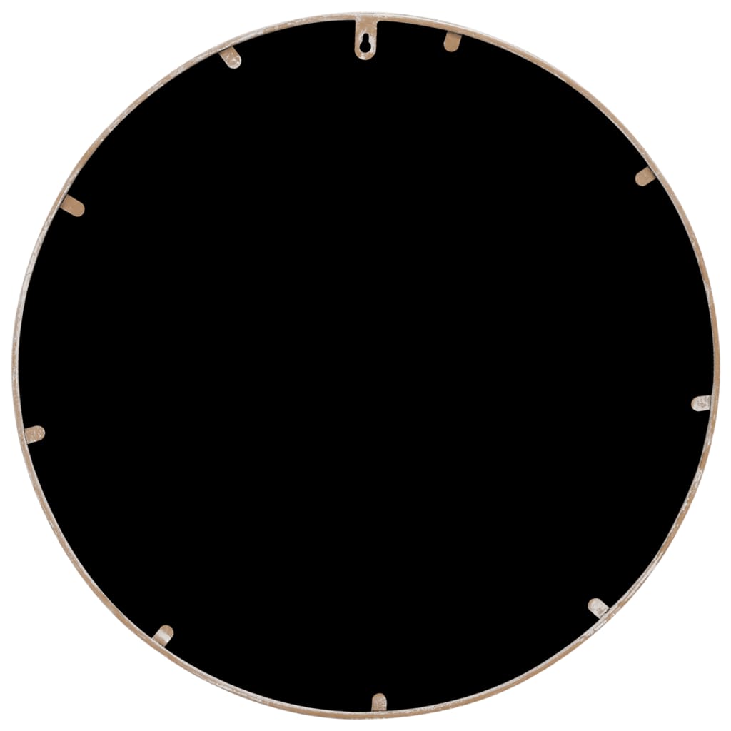 vidaXL Garden Mirror Sand 40x2.5 cm Iron Round for Outdoor Use