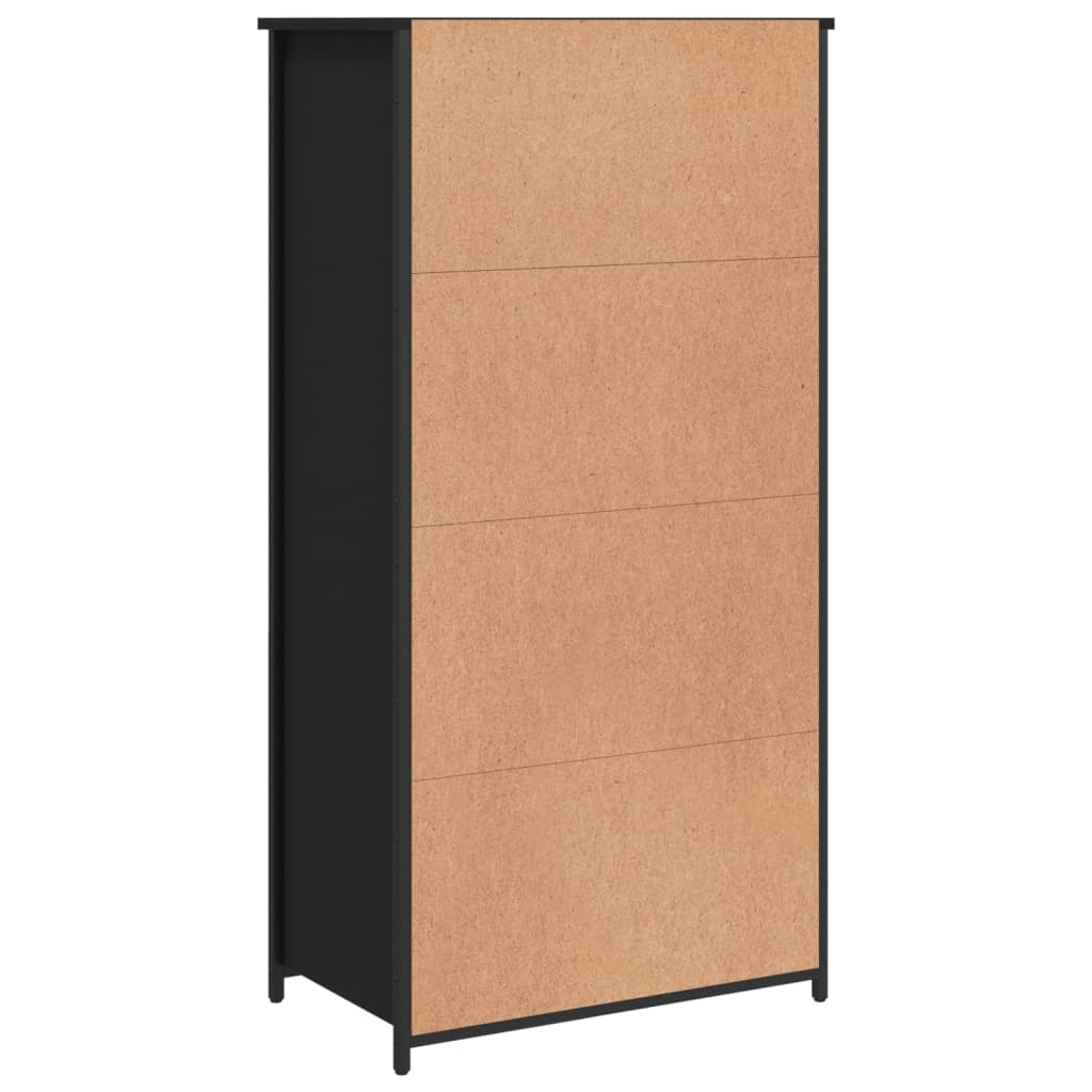 vidaXL Highboard Black 62x36x121.5 cm Engineered Wood