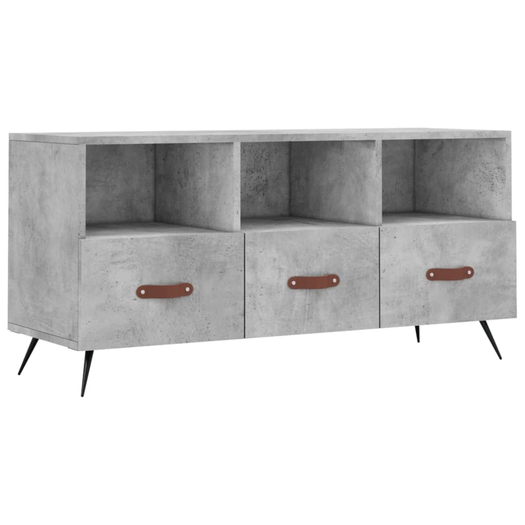 vidaXL TV Cabinet Concrete Grey 102x36x50 cm Engineered Wood