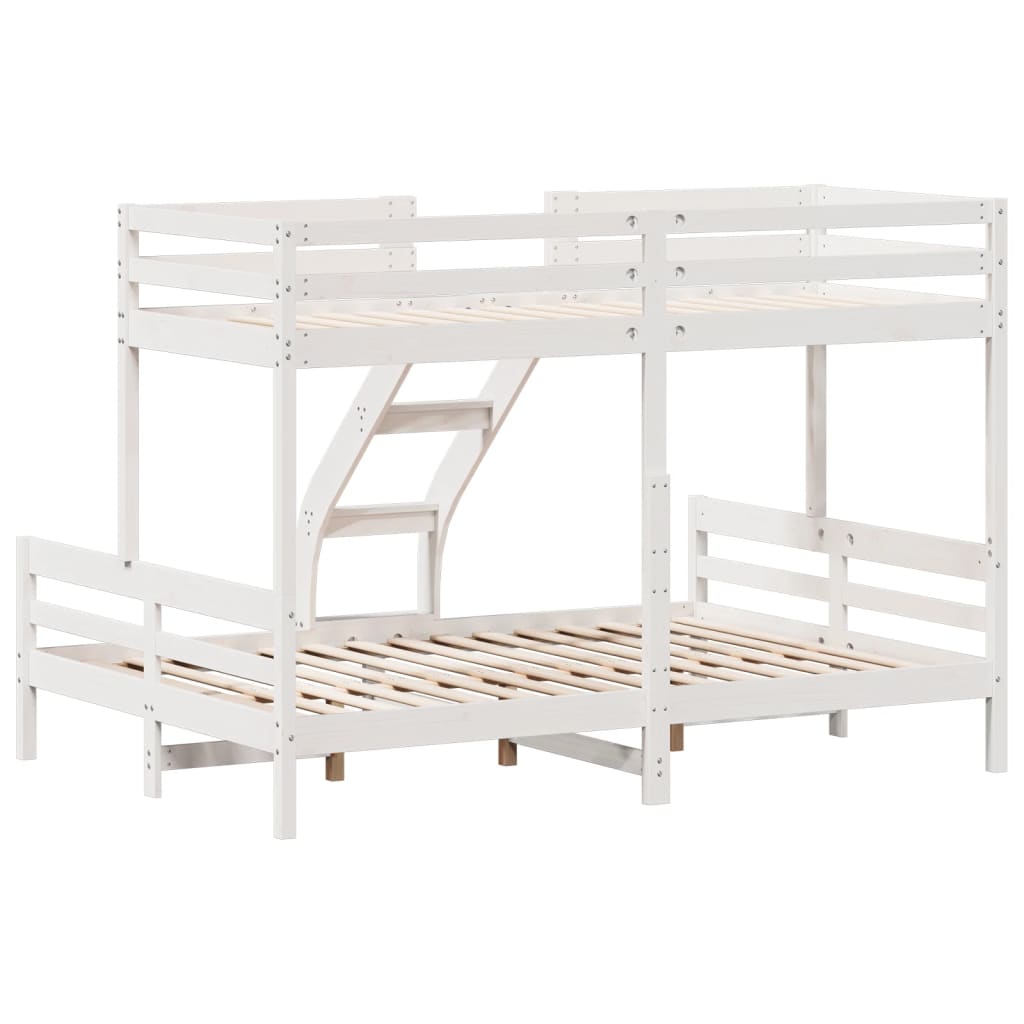 vidaXL Bunk Bed without Mattress 80x200/140x200 cm White Solid Wood