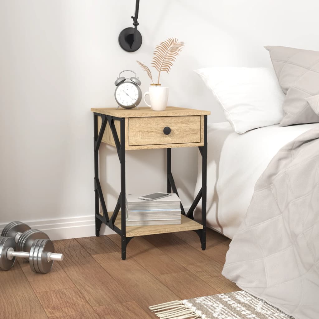 vidaXL Bedside Cabinet Sonoma Oak 40x42x60 cm Engineered Wood