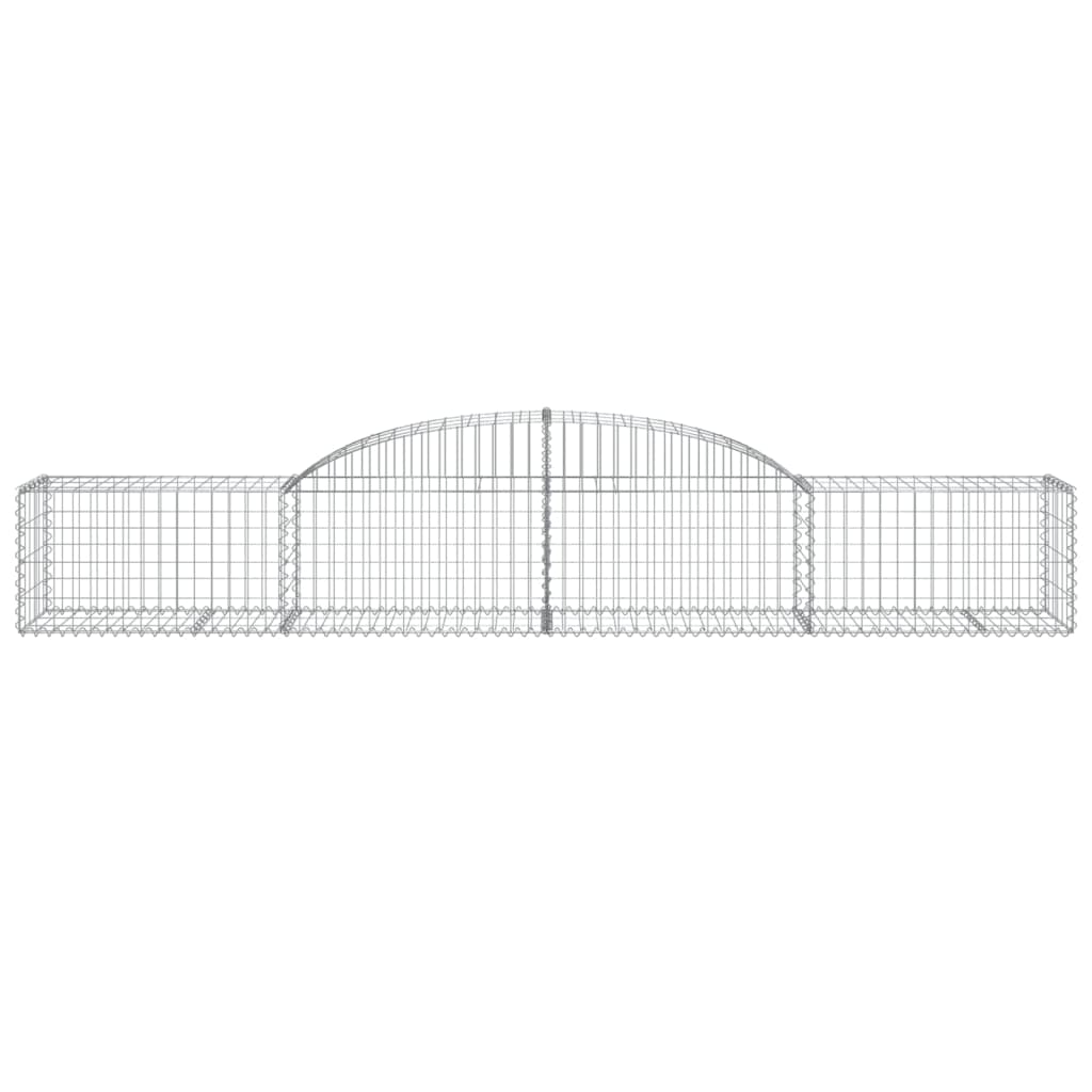 vidaXL Arched Gabion Baskets 13 pcs 300x50x40/60 cm Galvanised Iron