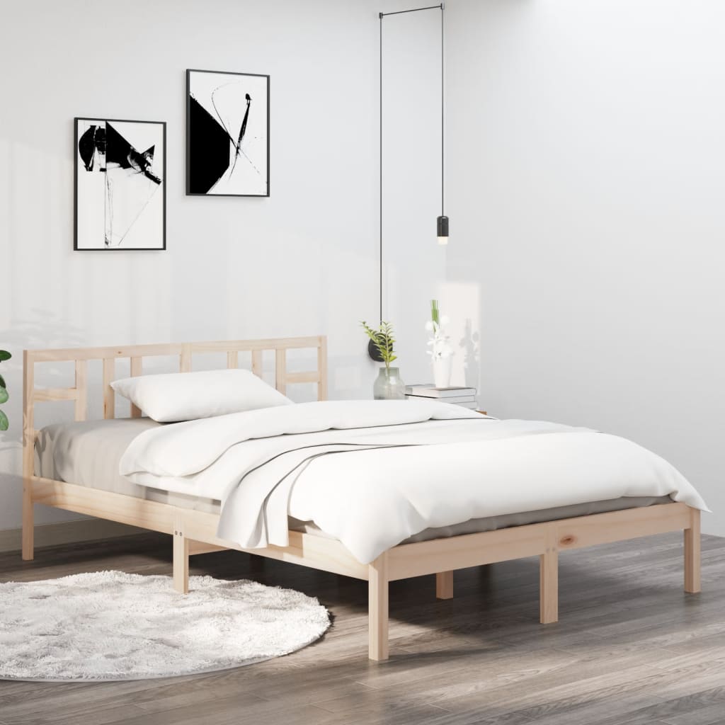 vidaXL Bed Frame without Mattress 140x200 cm Solid Wood