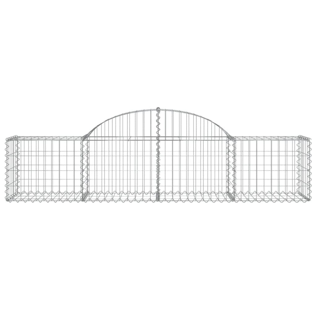 vidaXL Arched Gabion Baskets 20 pcs 200x50x40/60 cm Galvanised Iron