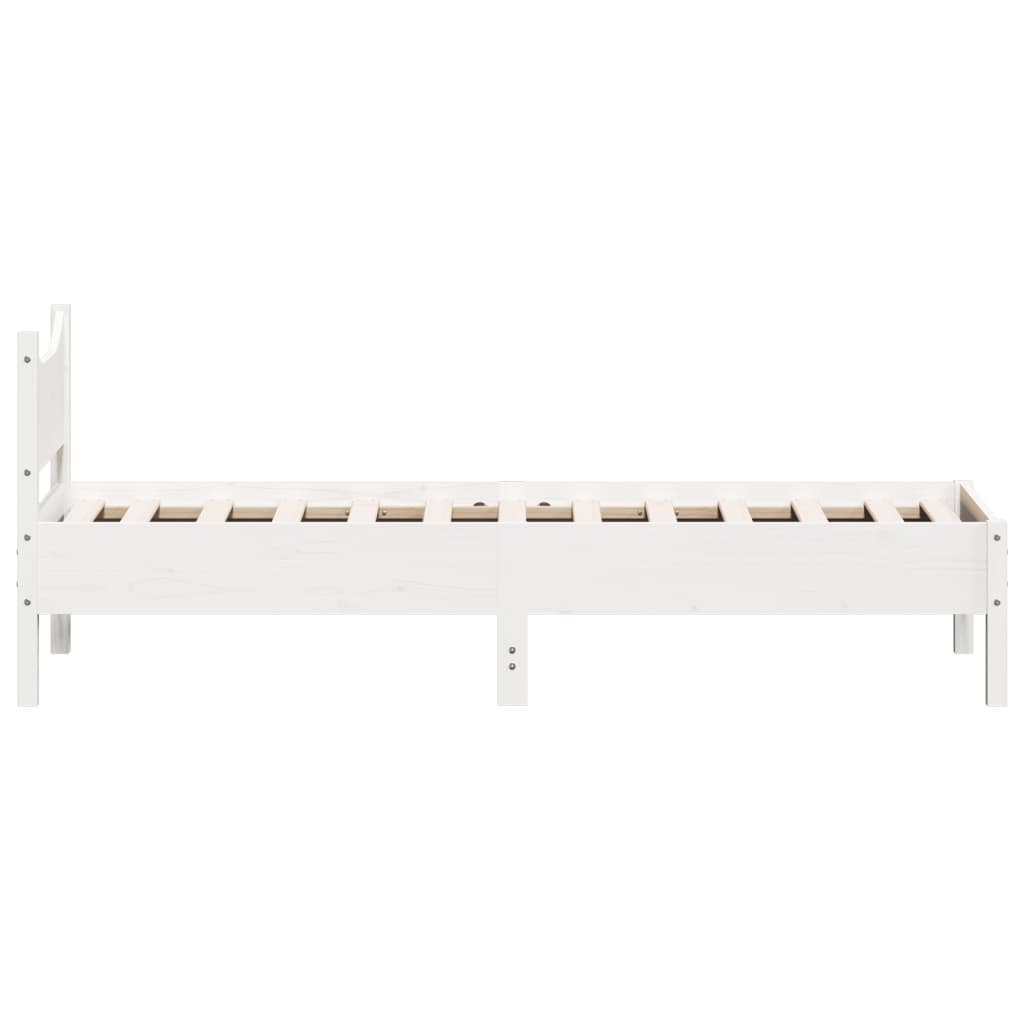 vidaXL Bed Frame without Mattress White 90x200 cm Solid Wood Pine