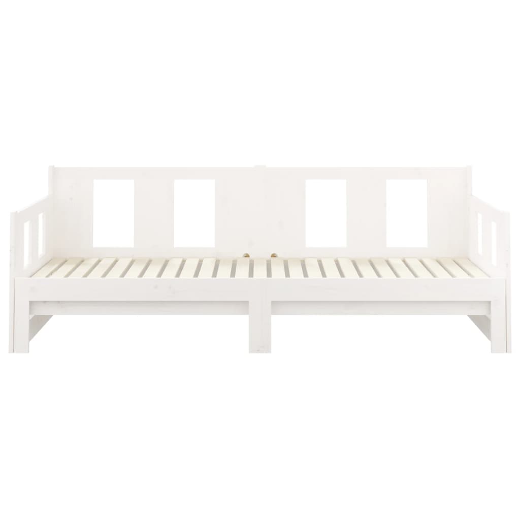 vidaXL Pull-out Day Bed without Mattress White 2x(80x200) cm