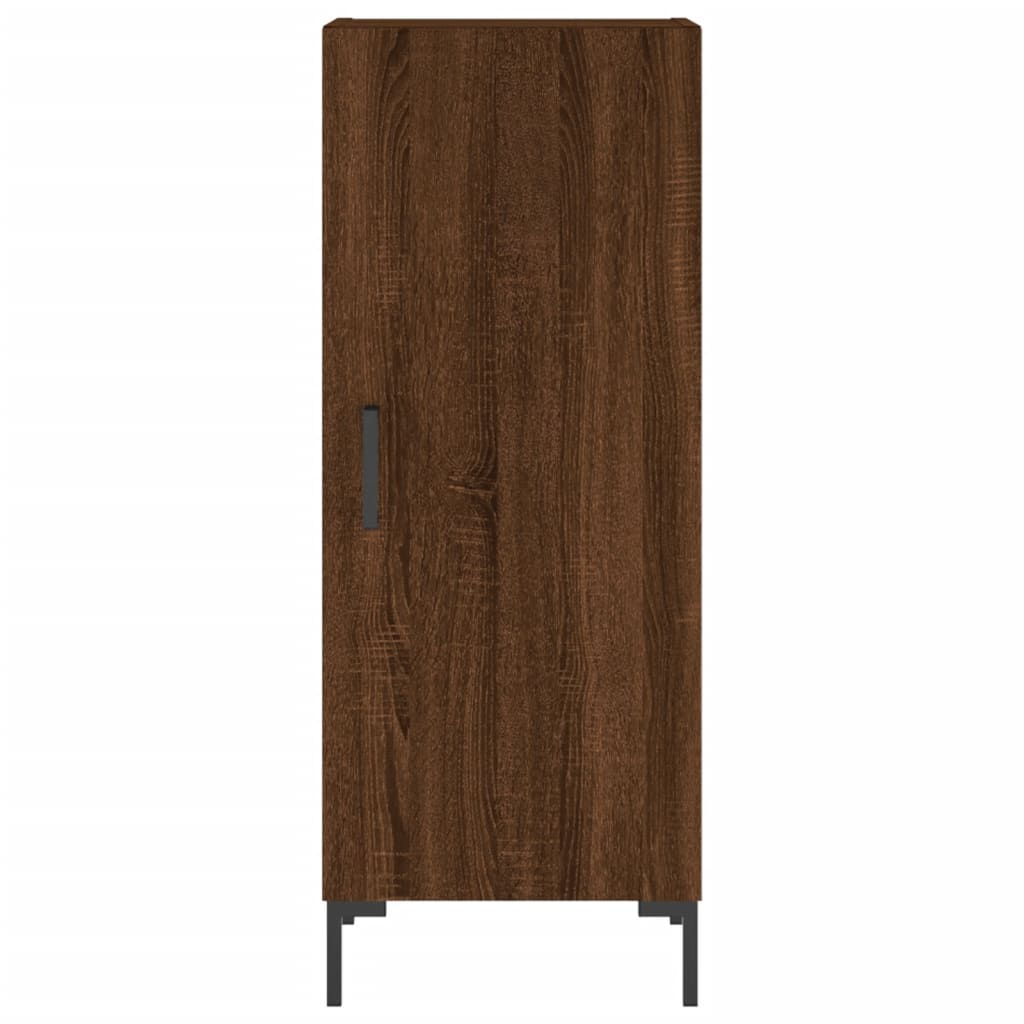 vidaXL Highboard Brown Oak 34.5x34x180 cm Engineered Wood