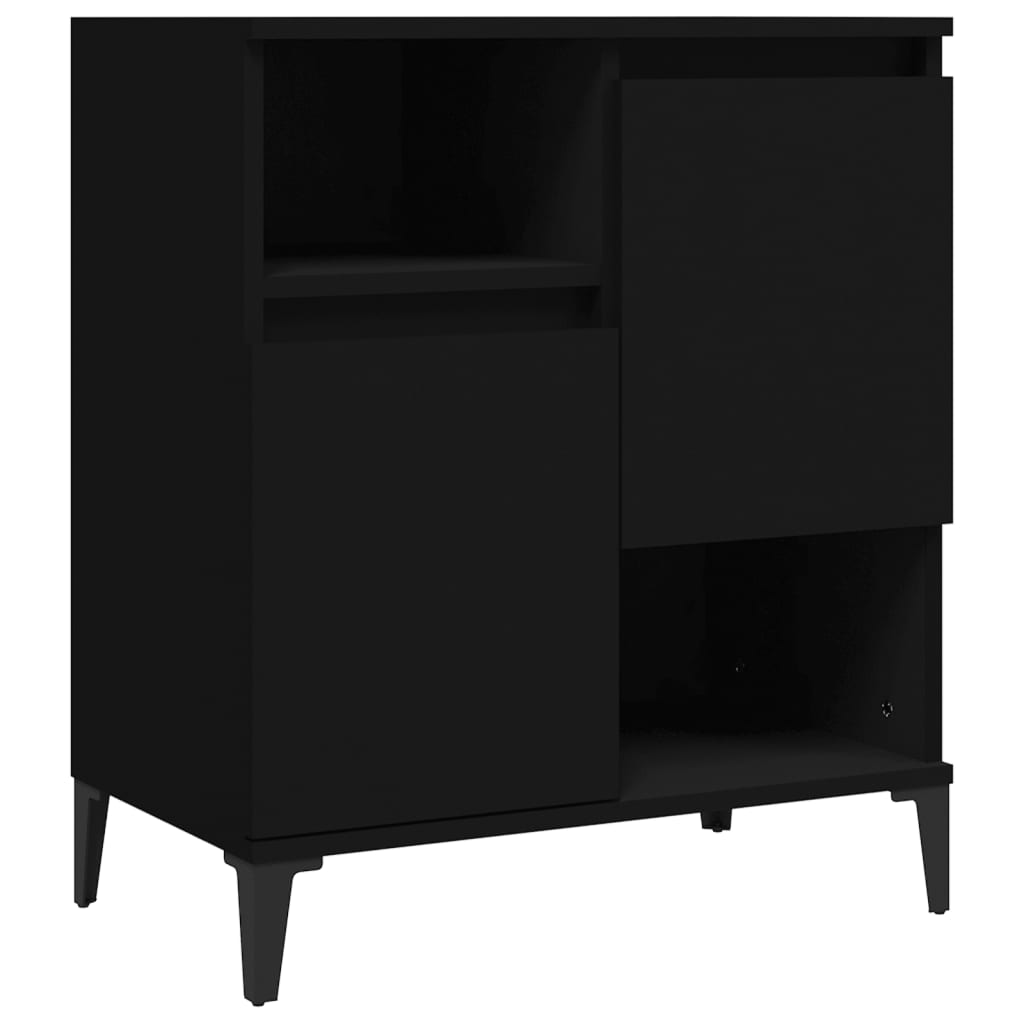 vidaXL Sideboards 3 pcs Black 60x35x70 cm Engineered Wood