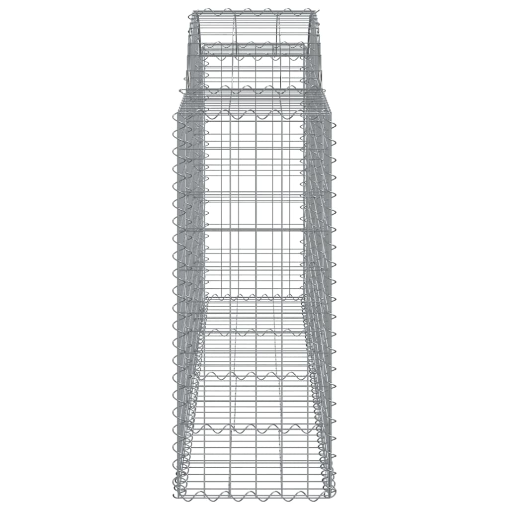 vidaXL Arched Gabion Basket 200x50x100/120 cm Galvanised Iron