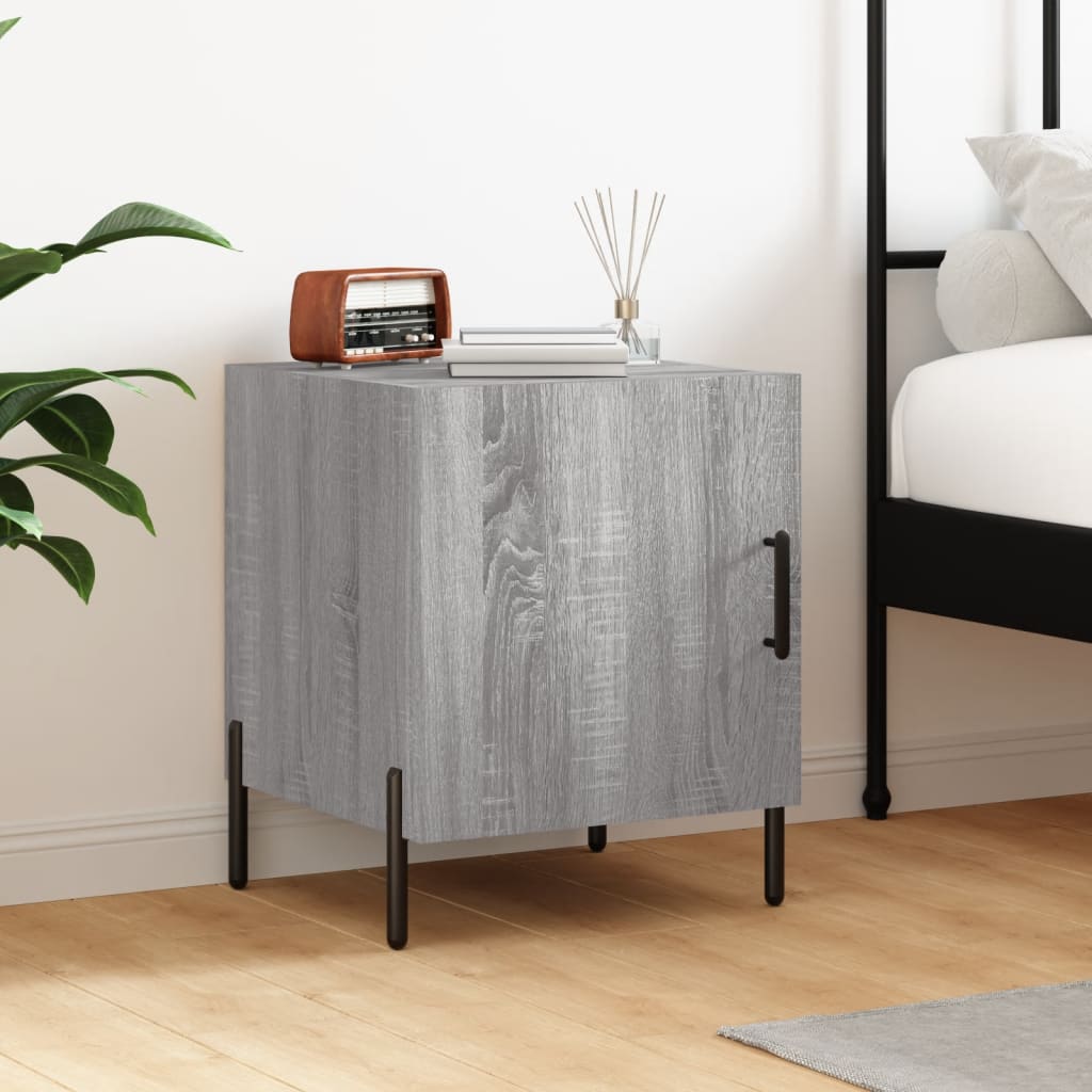 vidaXL Bedside Cabinet Grey Sonoma 40x40x50 cm Engineered Wood