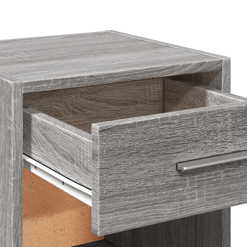 vidaXL Bedside Cabinets 2 pcs Grey Sonoma 35x34x65 cm Engineered Wood