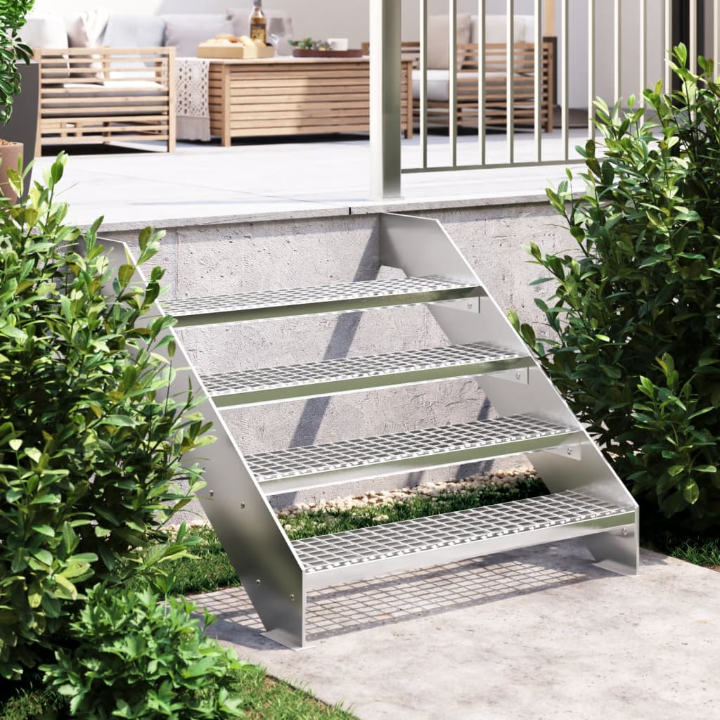 vidaXL Grate Step 90x24x7 cm Galvanised Steel