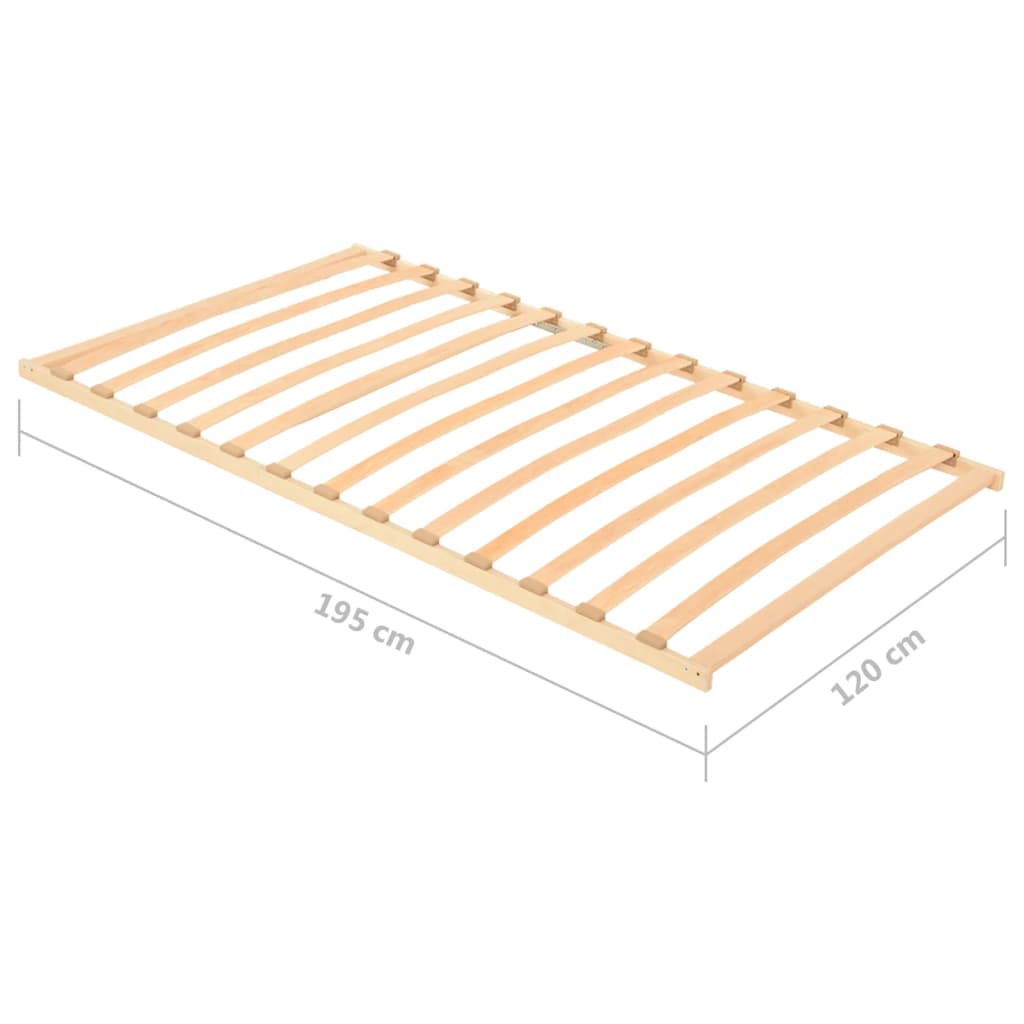 vidaXL Slatted Bed without Mattress Base with 13 Slats 120x200 cm