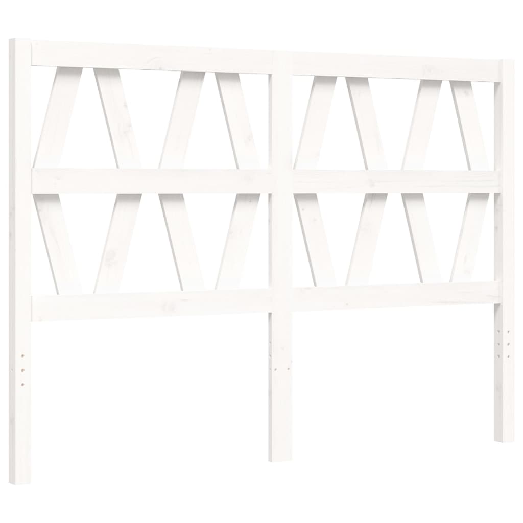 vidaXL Bed Frame without Mattress White Small Double Solid Wood