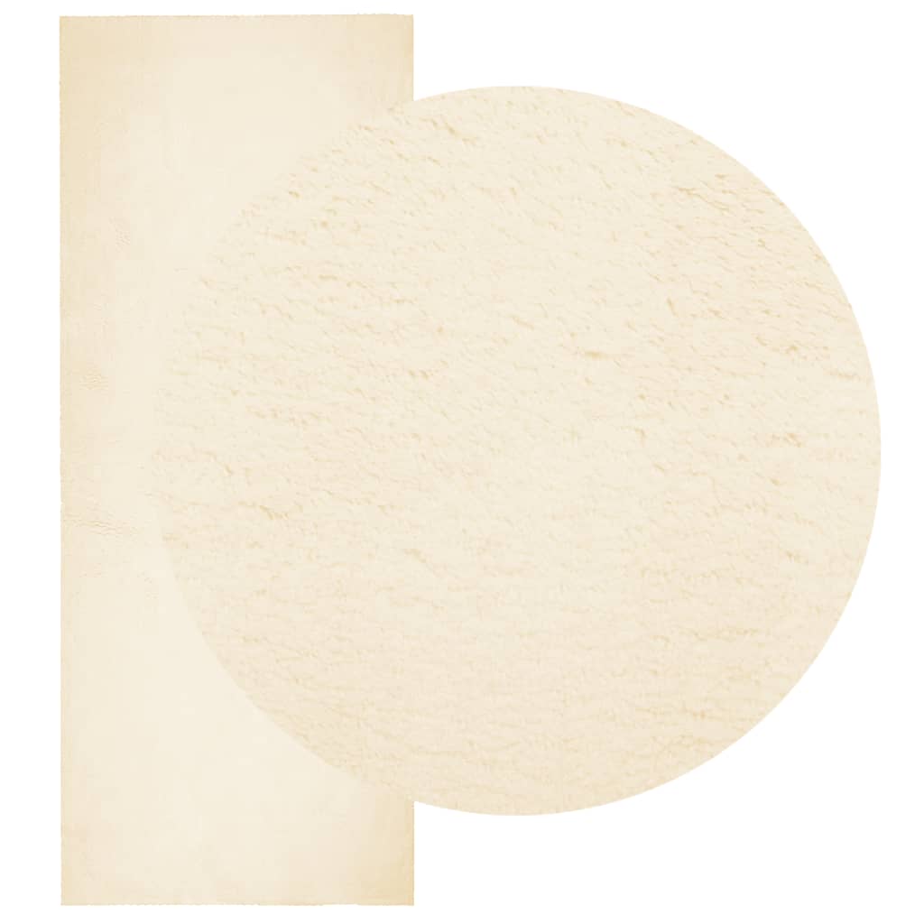 vidaXL Rug HUARTE Short Pile Soft and Washable Cream 80x200 cm