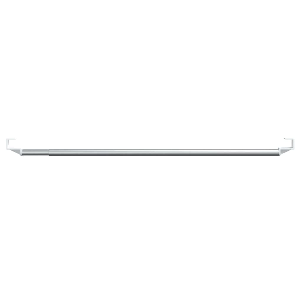 vidaXL Curtain Rails 2 pcs White and Silver 60-105 cm Aluminium