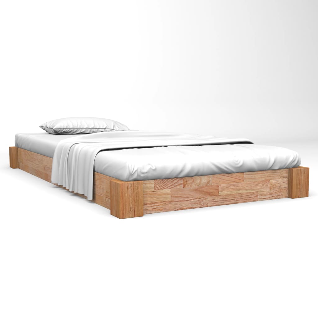 vidaXL Bed Frame without Mattress Solid Oak Wood 90x200 cm