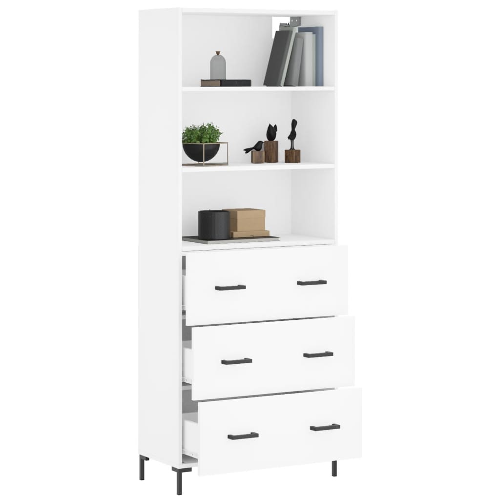 vidaXL Highboard White 69.5x34x180 cm Engineered Wood