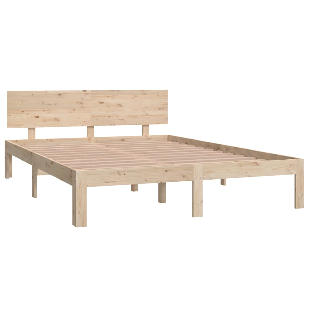 vidaXL Bed Frame without Mattress Solid Wood Pine 140x200 cm