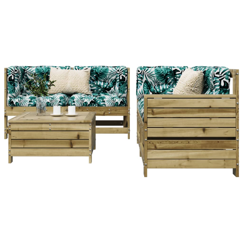 vidaXL 5 Piece Garden Sofa Set Impregnated Wood Pine