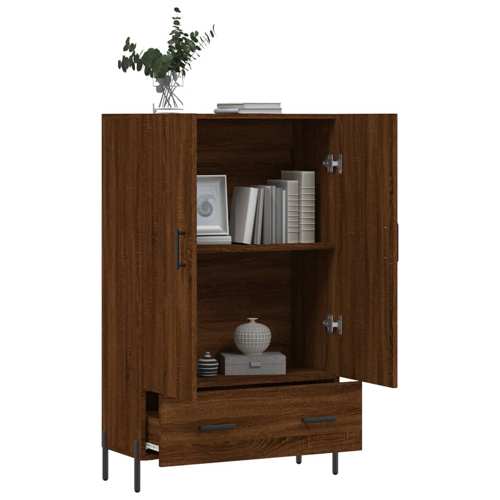 vidaXL Highboard Brown Oak 69.5x31x115 cm Engineered Wood