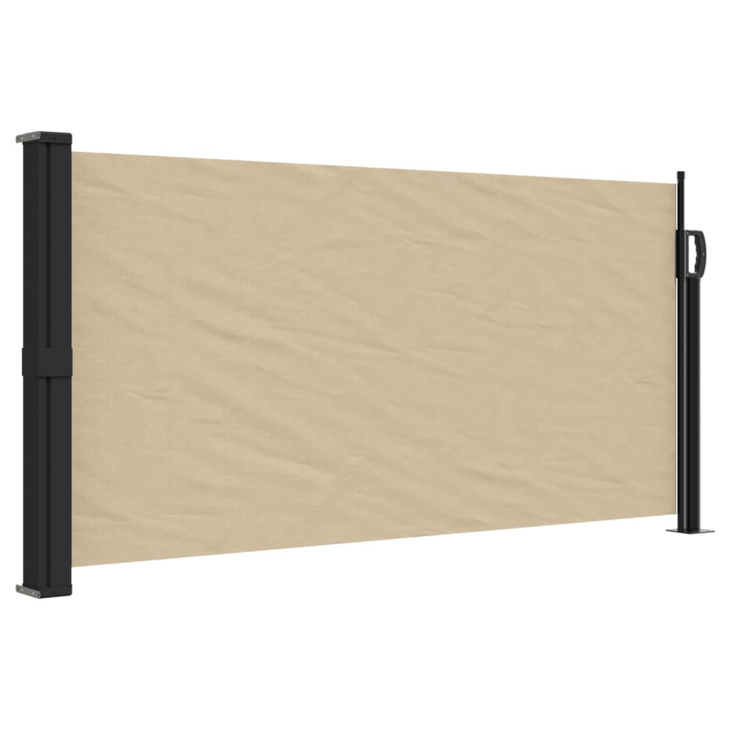 vidaXL Retractable Side Awning Beige 100x300 cm