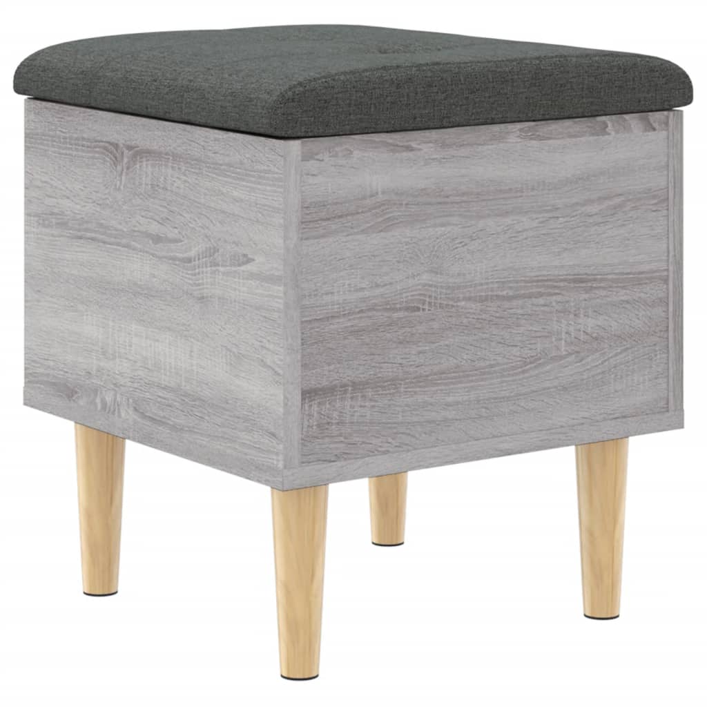 vidaXL Storage Bench Grey Sonoma 42x42x46 cm Engineered Wood