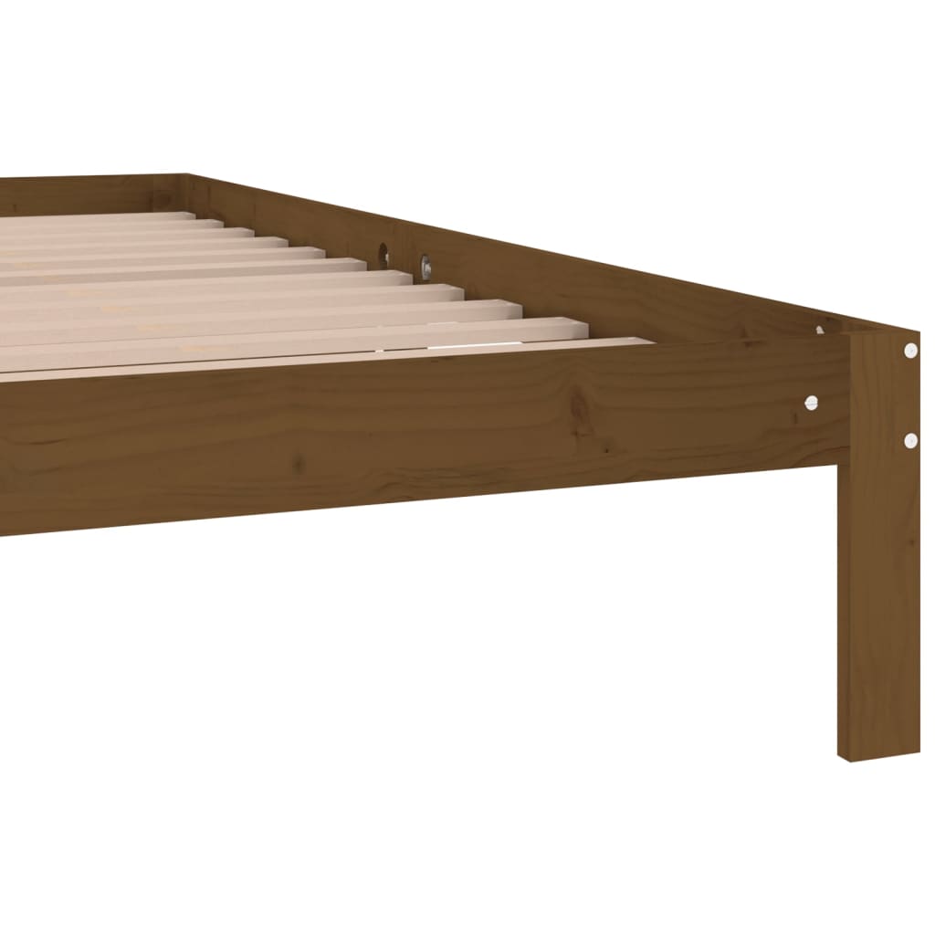 vidaXL Bed Frame without Mattress Honey Brown Solid Wood Pine 200x200 cm