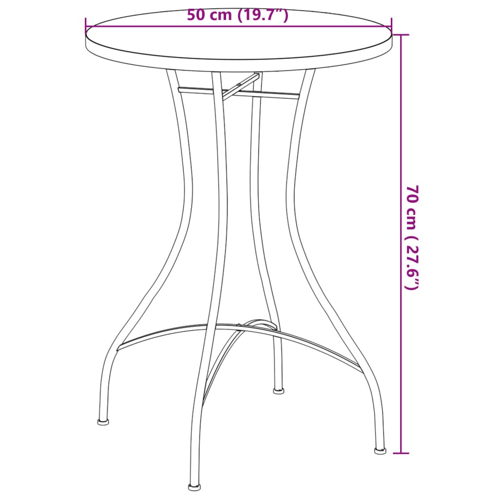 vidaXL Mosaic Bistro Set Terracotta and White Iron and Ceramic