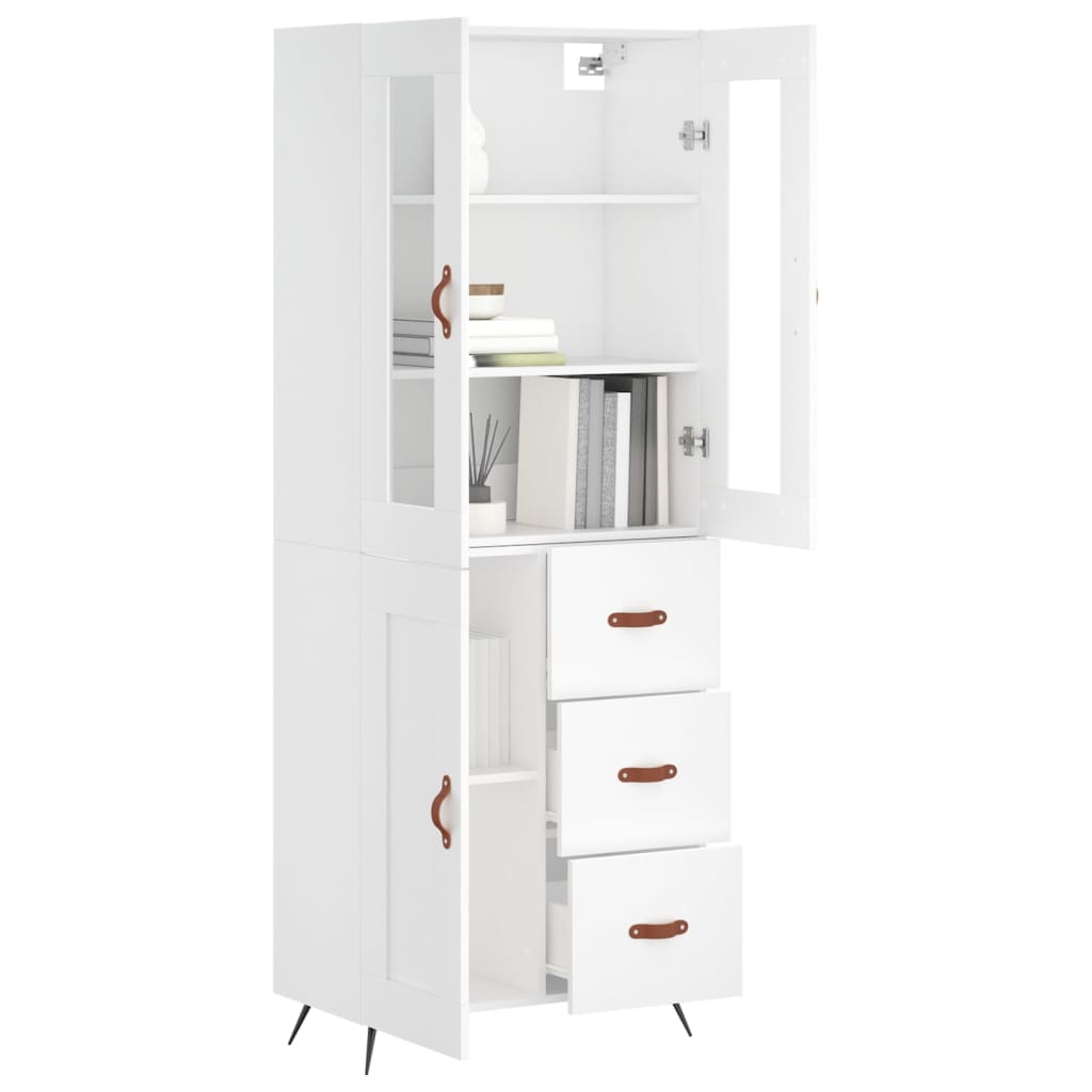 vidaXL Highboard White 69.5x34x180 cm Engineered Wood