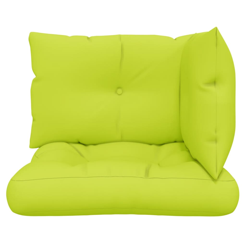 vidaXL Pallet Cushions 3 pcs Bright Green Fabric